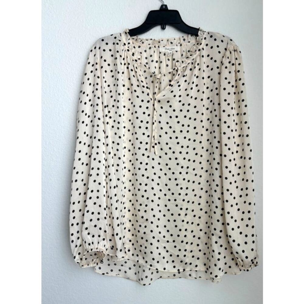 NWOT Womens Plus Haver & Blair Satin Polka Dot Blouse Size 2X